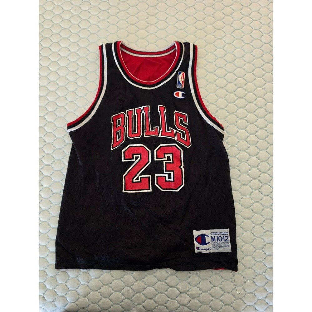 Vintage 90s Champion Chicago Bulls Michael Jordan 23 Reversible Jersey Youth M